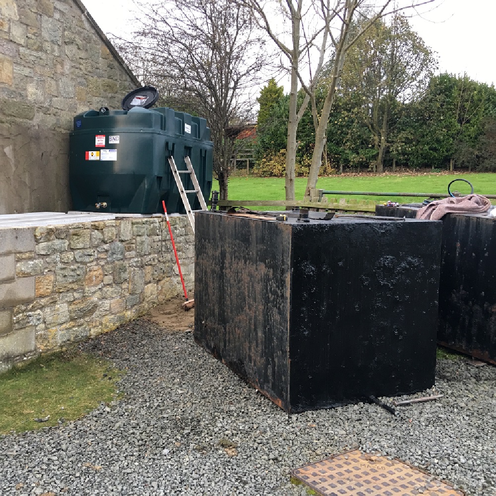 Oil Tank replacement project, 1650L Bunded Oil Tank Installation