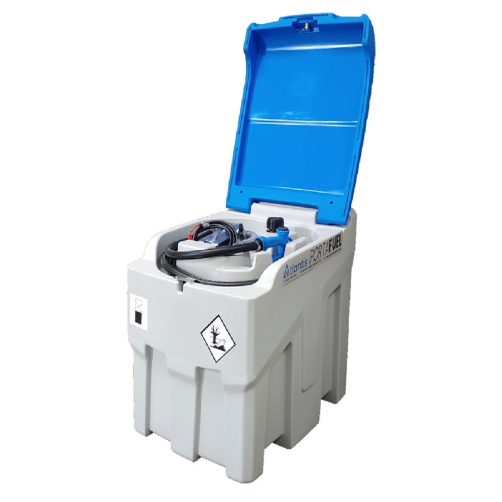 230 litre AdBlue Portafuel dispensing tank, Atlantis AdBlue skid unit, Blue cover, grey plastic